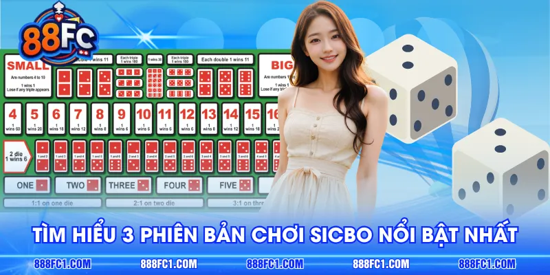 Tìm hiểu 3 phiên bản chơi Sicbo nổi bật nhất 