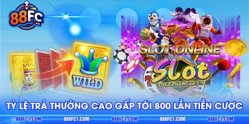 Tỷ lệ trả thưởng cao gấp tới 800 lần tiền cược